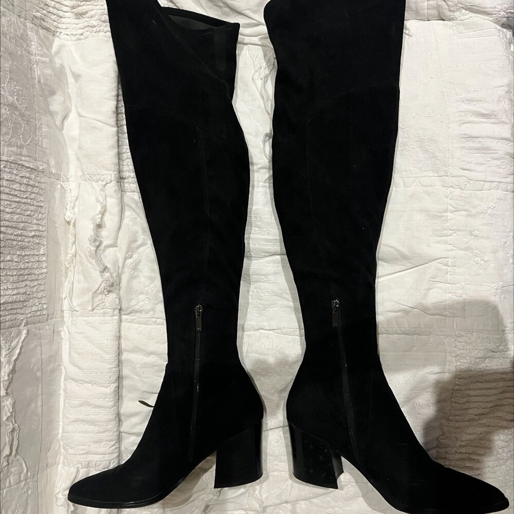 Marc Fisher Black Suede Calf Boots - Size 8M